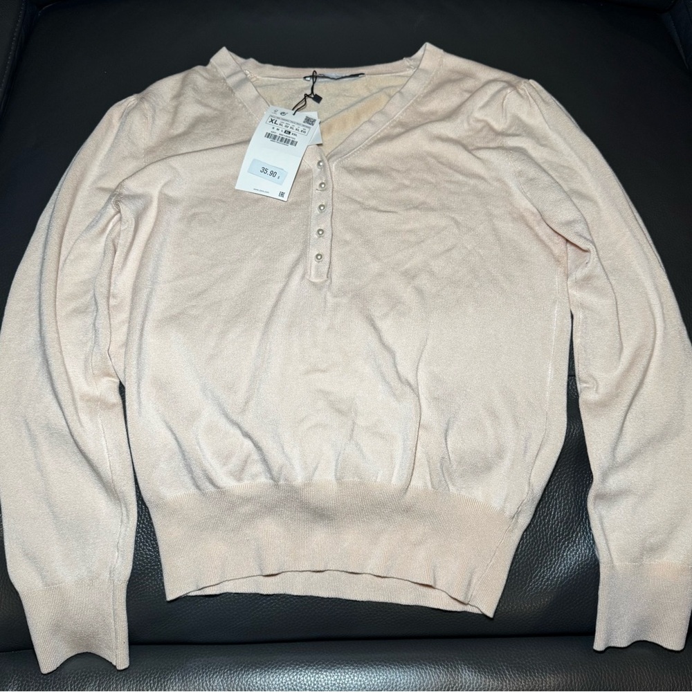 Zara Soft Pink Knit Top